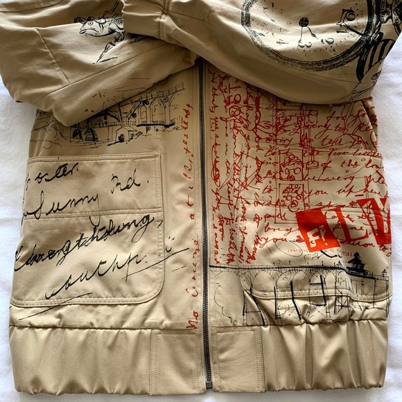 BURBERRY Postcard Print Tropical Gabardine Harrington Jacket - Picture 9 of 15